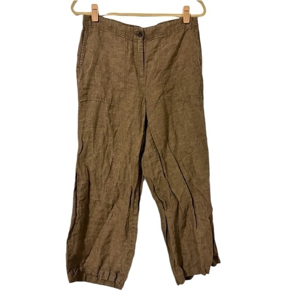 J. Jill Womens Pants Love Linen Size Small Brown - Picture 1 of 5